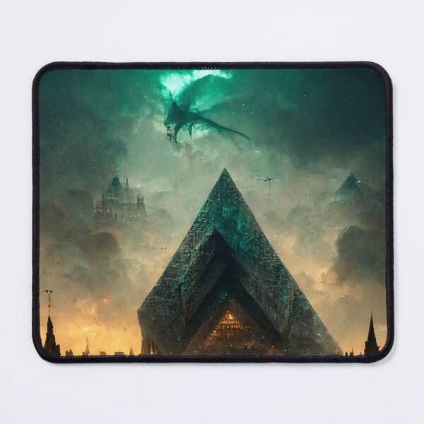 Item preview, Undead dragon flies over pyramid designed and sold by ThunderSlayer.