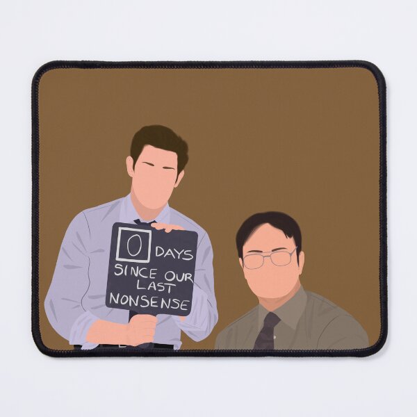 Item preview, Office Jim and Dwight 0 Days Since Our Last Nonsense Meme Fan Art designed and sold by senaeksi.