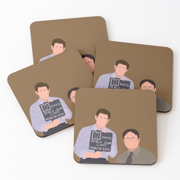 Item preview, Office Jim and Dwight 0 Days Since Our Last Nonsense Meme Fan Art designed and sold by senaeksi.