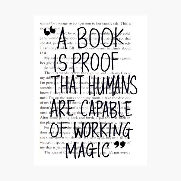 Item preview, A Book is Proof that Humans are Capable of Working Magic designed and sold by blackorchids.