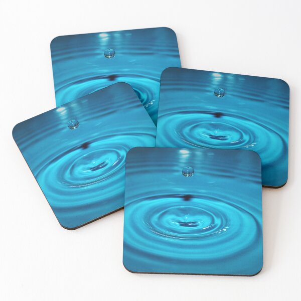 Item preview, water drop splash ripple blue background designed and sold by cheekylorns.