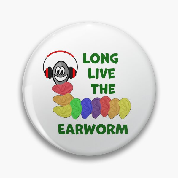 Item preview, LONG LIVE THE EARWORM with Rainbow Ears designed and sold by AliCatOriginals.
