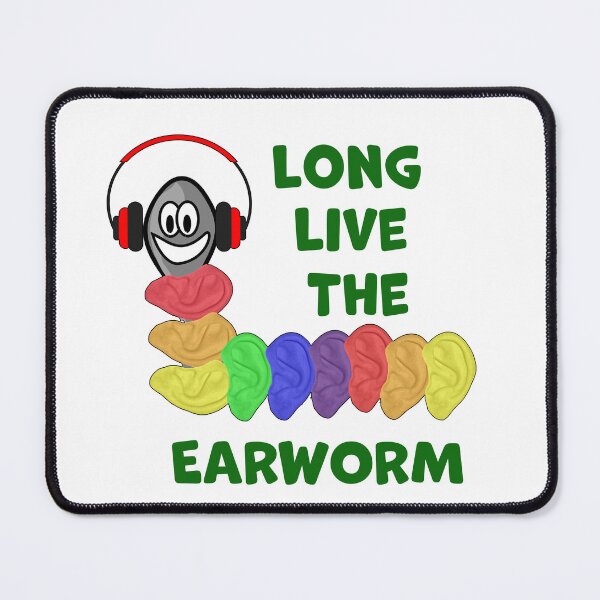 Item preview, LONG LIVE THE EARWORM with Rainbow Ears designed and sold by AliCatOriginals.