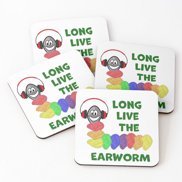 Item preview, LONG LIVE THE EARWORM with Rainbow Ears designed and sold by AliCatOriginals.