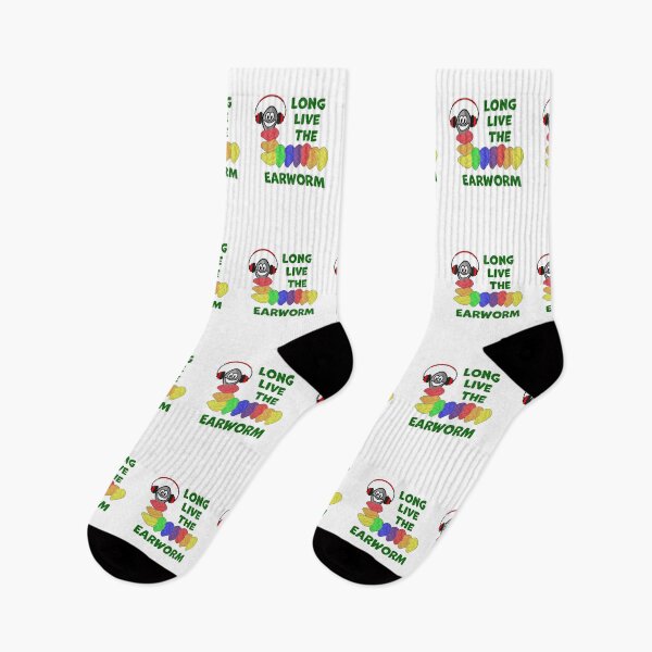 Item preview, LONG LIVE THE EARWORM with Rainbow Ears designed and sold by AliCatOriginals.