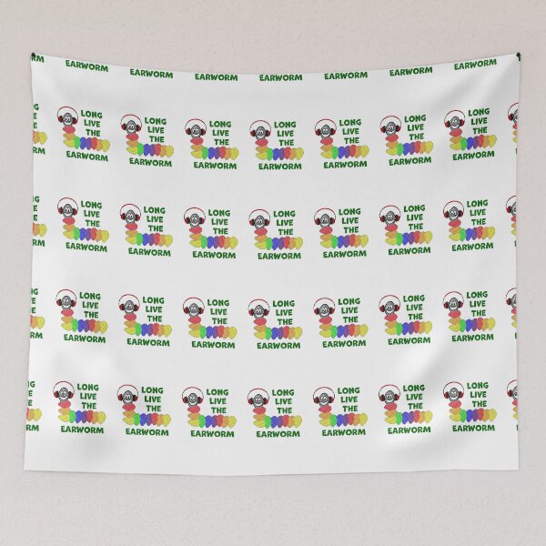 Item preview, LONG LIVE THE EARWORM with Rainbow Ears designed and sold by AliCatOriginals.