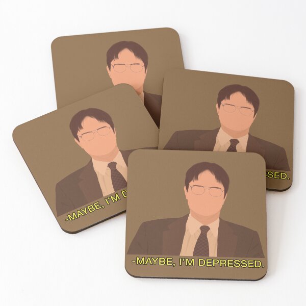 Item preview, Office Dwight Maybe I'm Depressed Meme Fan Art designed and sold by senaeksi.