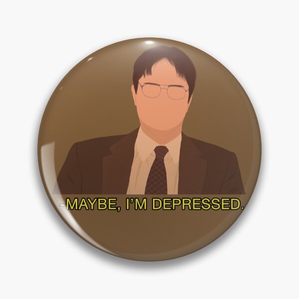 Artikelvorschau, Office Dwight Vielleicht bin ich depressiv Meme Fan Art entworfen und verkauft von senaeksi.