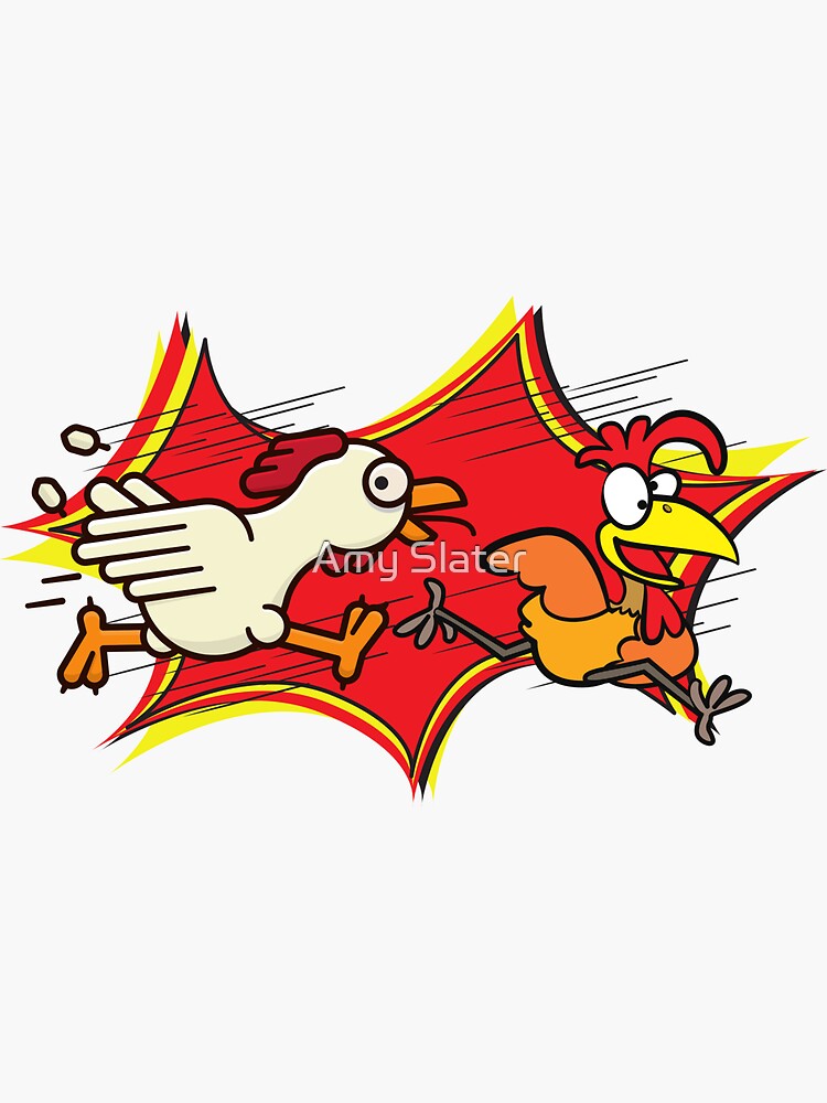 "Running Chicken Meme, Run chicken, Chicken Lover" Sticker for Sale by