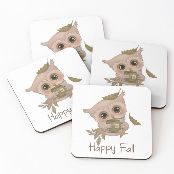 Item preview, Happy Fall Cute Owl designed and sold by HappyLifeCreate.