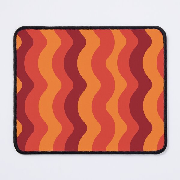 Item preview, Retro 70s orange and red groovy waves pattern designed and sold by Yasminepatterns .