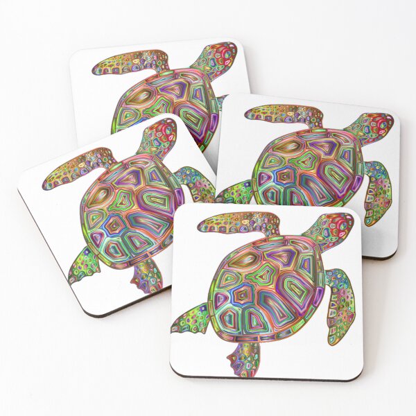 Item preview, Bright Rainbow Sea Turtle Sticker designed and sold by BlueMoonBarn.