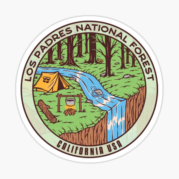 Vista previa del artículo con la obra «Campamento fluvial del Bosque Nacional Los Padres», diseñado y vendido por JordanHolmes.
