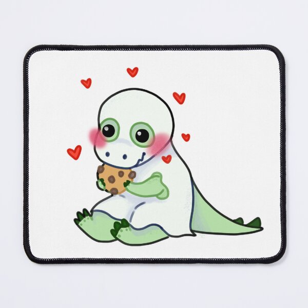 Item preview, cute t-rex eating cookie ghost Halloween designed and sold by dinosaurfibi.