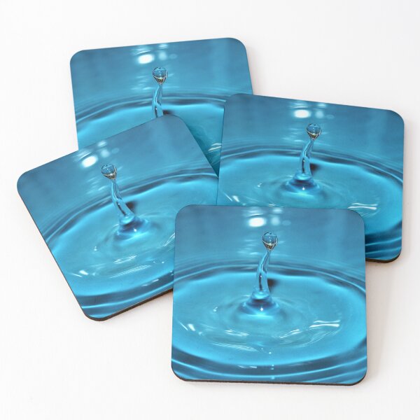Item preview, water drop splash with blue ripples background designed and sold by cheekylorns.