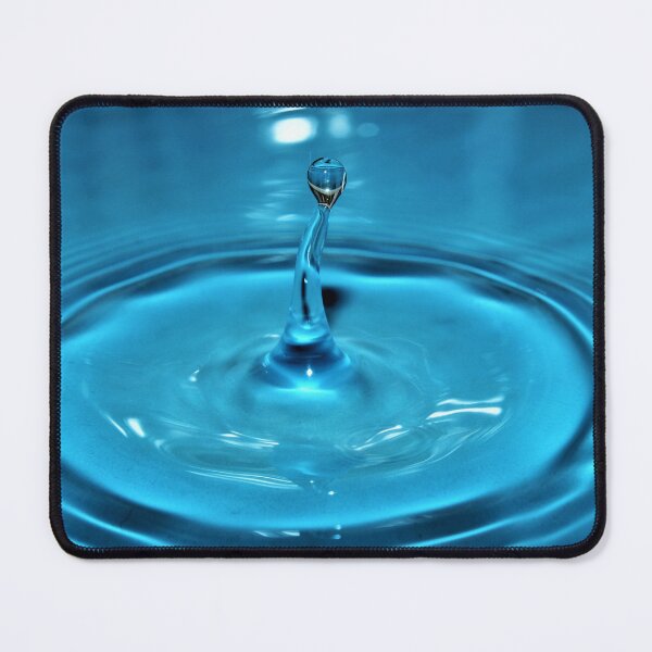 Item preview, water drop splash with blue ripples background designed and sold by cheekylorns.