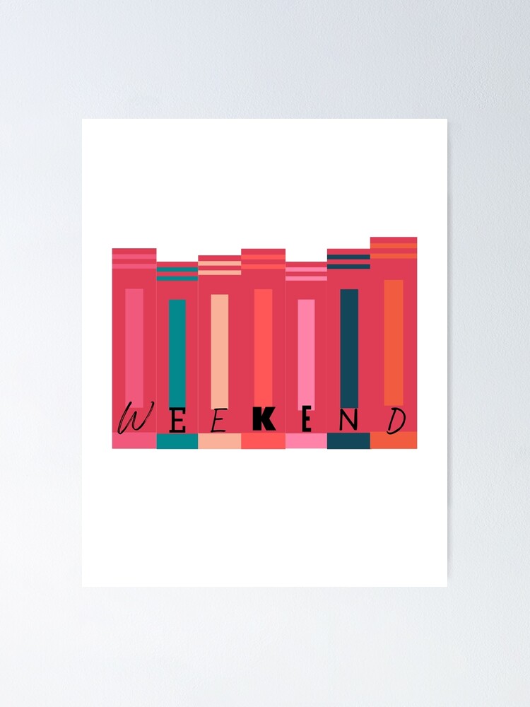 Thumbnail 1 of 3, Poster, Weekends are for reading - book lovers designed and sold by ThreadlyAndCo.