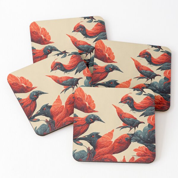 Item preview, Birds pattern wallpaper designed and sold by ontano.
