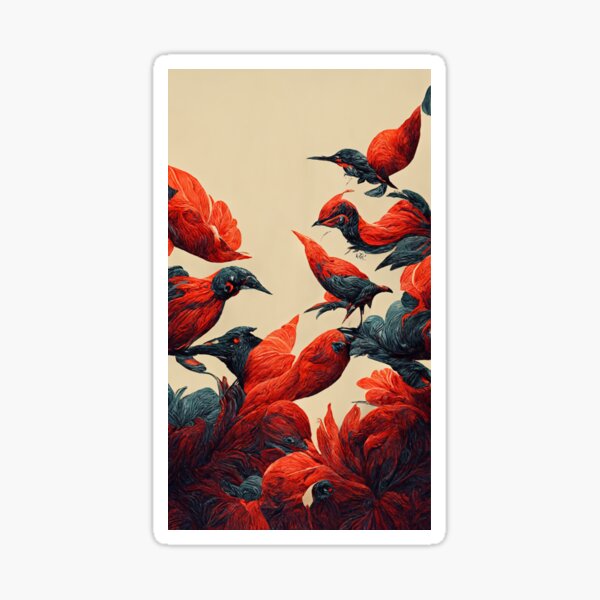 “Birds pattern wallpaper” Sticker for Sale by ontano | Redbubble