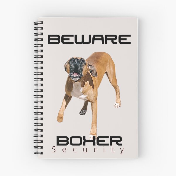 Item preview, Beware Boxer Security plaques and photo, stickers  designed and sold by MediaPetBrazil.