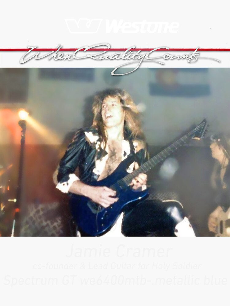 Thumbnail 3 of 3, Sticker, Westone guitars Jamie Cramer from Holly Soldier (jc2022-08) designed and sold by Regal-Music.