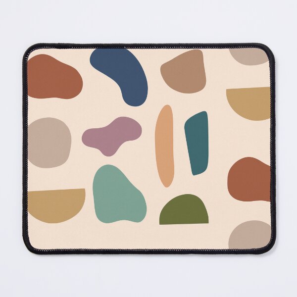 Item preview, Retro geometric abstract blobs pattern modern pastel mid century designed and sold by StudioAkubi.