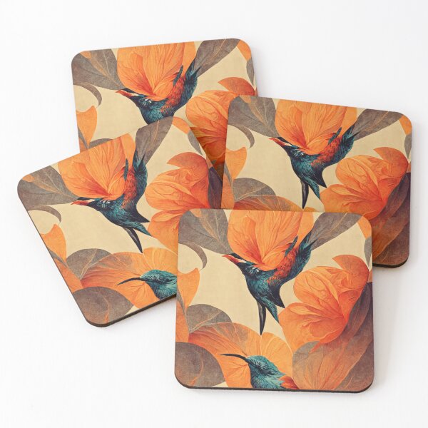 Item preview, Hummingbirds pattern wallpaper designed and sold by ontano.
