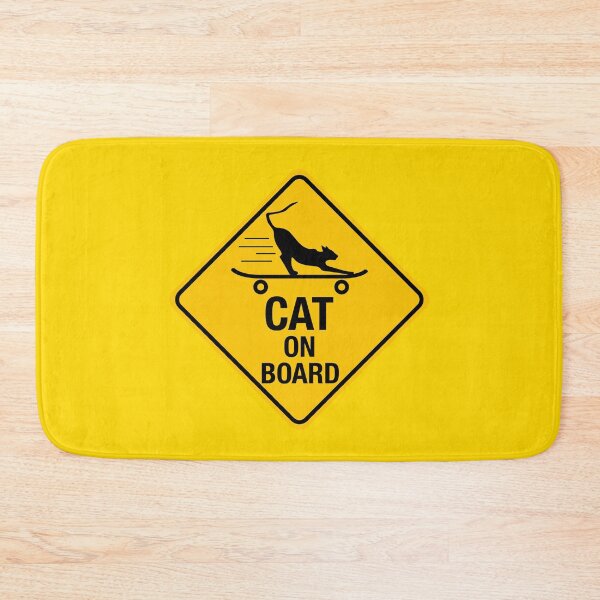 Item preview, Fast Cat On Board - Skater Cat Sign designed and sold by LongTunnel.