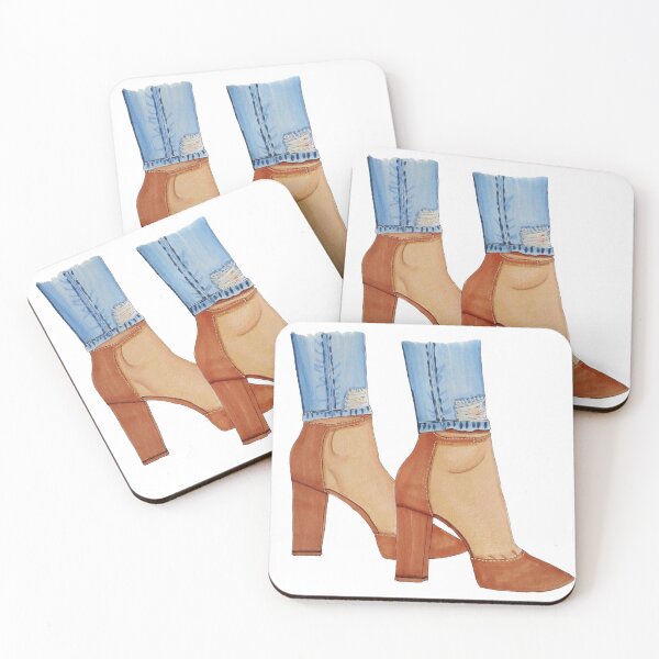 Item preview, Women Leather Heels Shoes Fashion Illustration Art Print  designed and sold by SMillustrations.