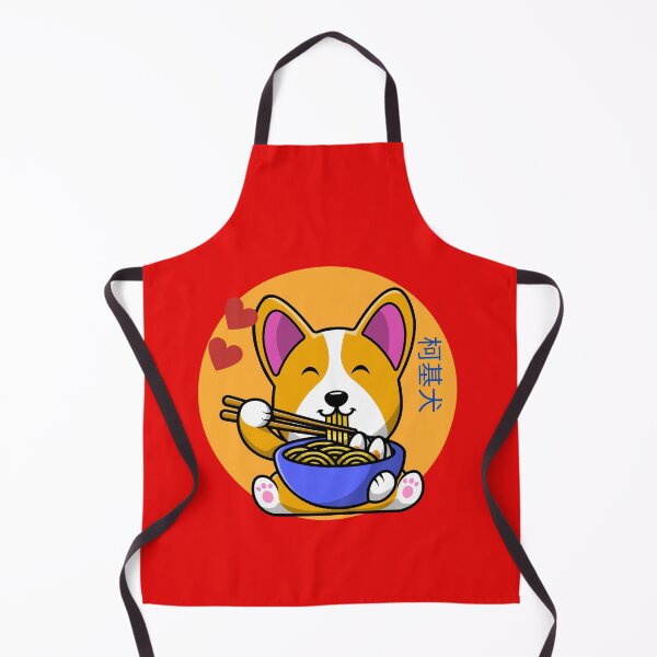 Item preview, kawaii corgi eating ramen designed and sold by ABORIKA.