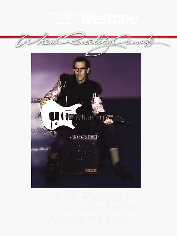 Thumbnail 3 of 3, Sticker, Westone guitars Kirk Pengilly from INXS with Pantera Pro X300 (kp2022-08) designed and sold by Regal-Music.