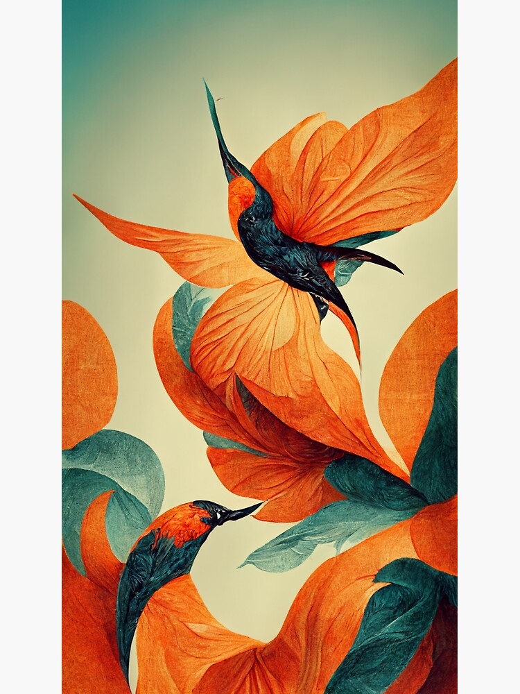 "Hummingbirds pattern wallpaper" Poster for Sale by ontano Redbubble