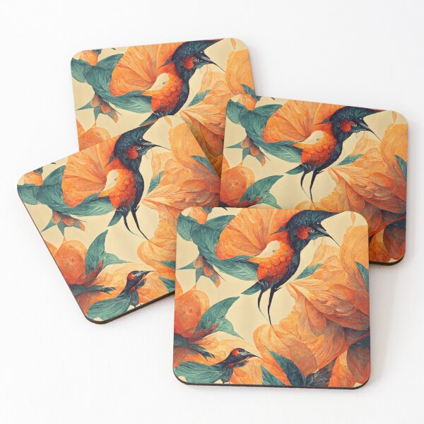 Item preview, Hummingbirds pattern wallpaper designed and sold by ontano.