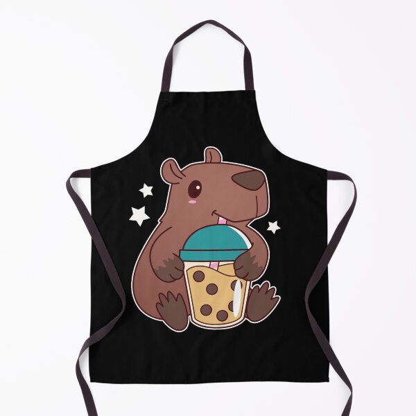 Item preview, CUTE KAWAII CAPYBARA DRINKING BUBBLE TEA BOBA CAPIBARA designed and sold by sobriowslen.