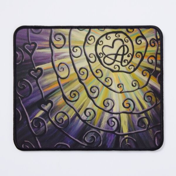 Item preview, PURPLE HEART SPIRAL OF INFINITE LOVE (Black Background) designed and sold by Sustainably Wylde.