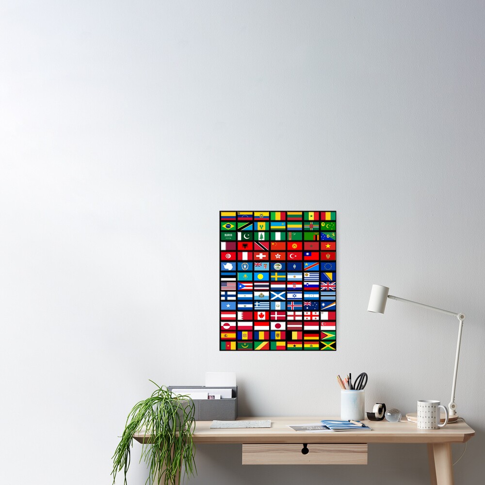 : Flags of the World 2 - NEW World Travel Poster : Home & Kitchen