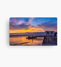 Sunset at the Liverpool Pier Head Canvas Print