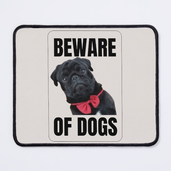 Item preview, Beware Pug Security - Funny Board and Photo, Stickers  designed and sold by MediaPetBrazil.
