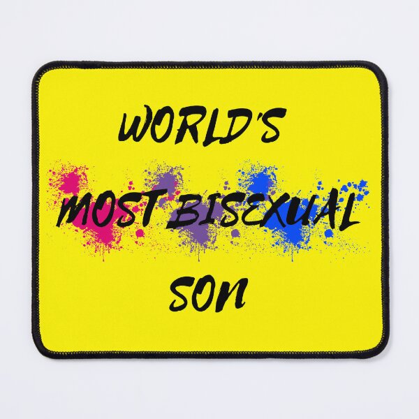 Item preview, World's Most Bisexual Son Bi Flag Color Splash In Yellow designed and sold by LuckyKermit.