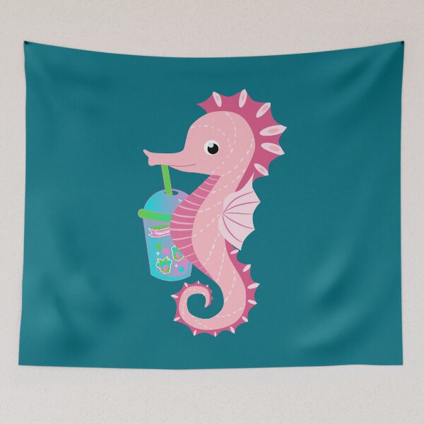 Item preview, Boba Drinking Seahorse designed and sold by tmdaliggr.