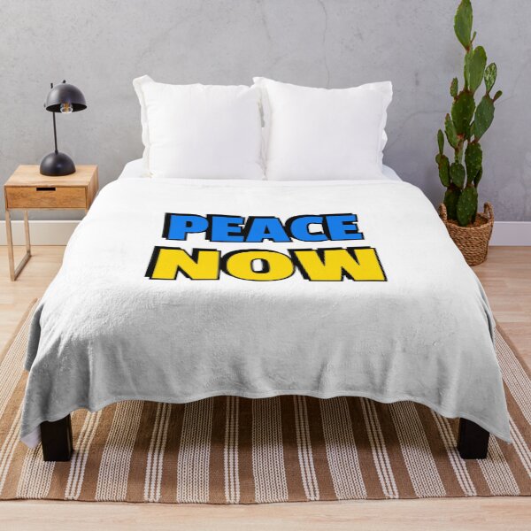 Item preview, Peace Now - No More War - Yellow and Blue designed and sold by Inspirationmotivation.
