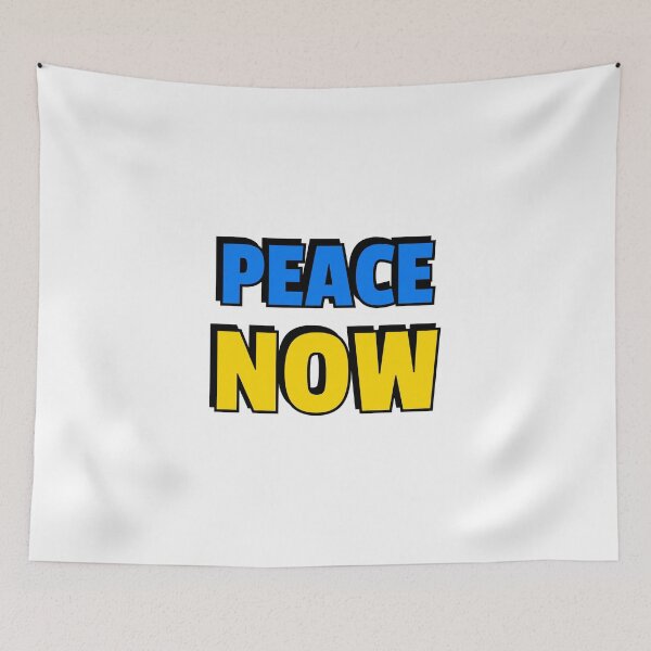 Item preview, Peace Now - No More War - Yellow and Blue designed and sold by Inspirationmotivation.