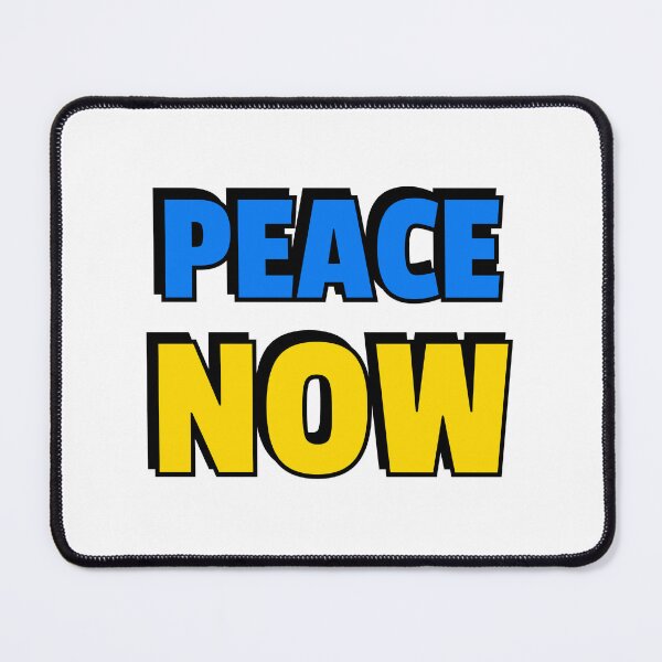 Item preview, Peace Now - No More War - Yellow and Blue designed and sold by Inspirationmotivation.