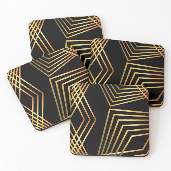 Item preview, Art Deco Black and Gold Abstract Geometric Pattern designed and sold by silviaol.