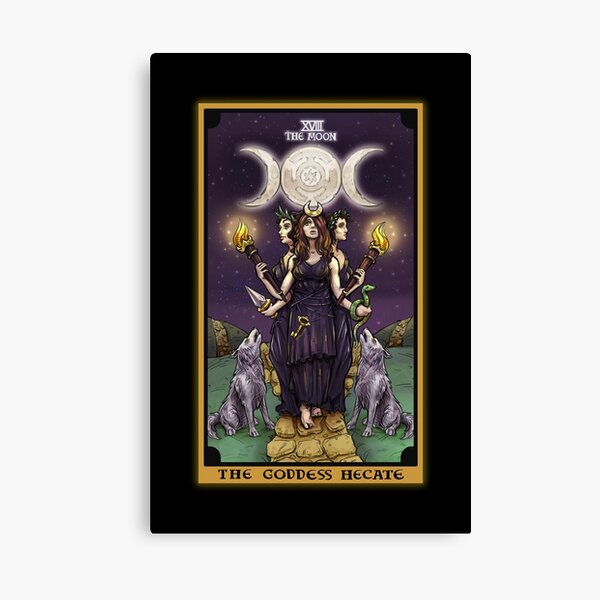 Item preview, The Goddess Hecate in The Moon Tarot Card designed and sold by TheGhoulishGarb.