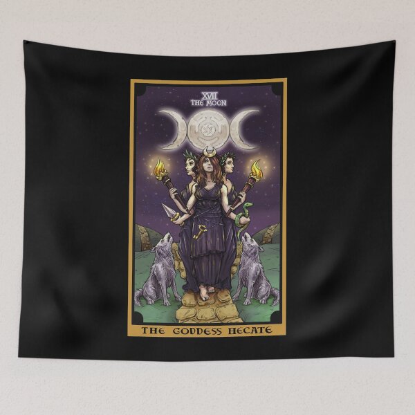 Item preview, The Goddess Hecate in The Moon Tarot Card designed and sold by TheGhoulishGarb.