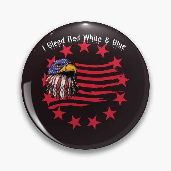 Item preview, I bleed  red white & Blue Tee shirt . Patriotic , American flag  designed and sold by Kim  Loftis.
