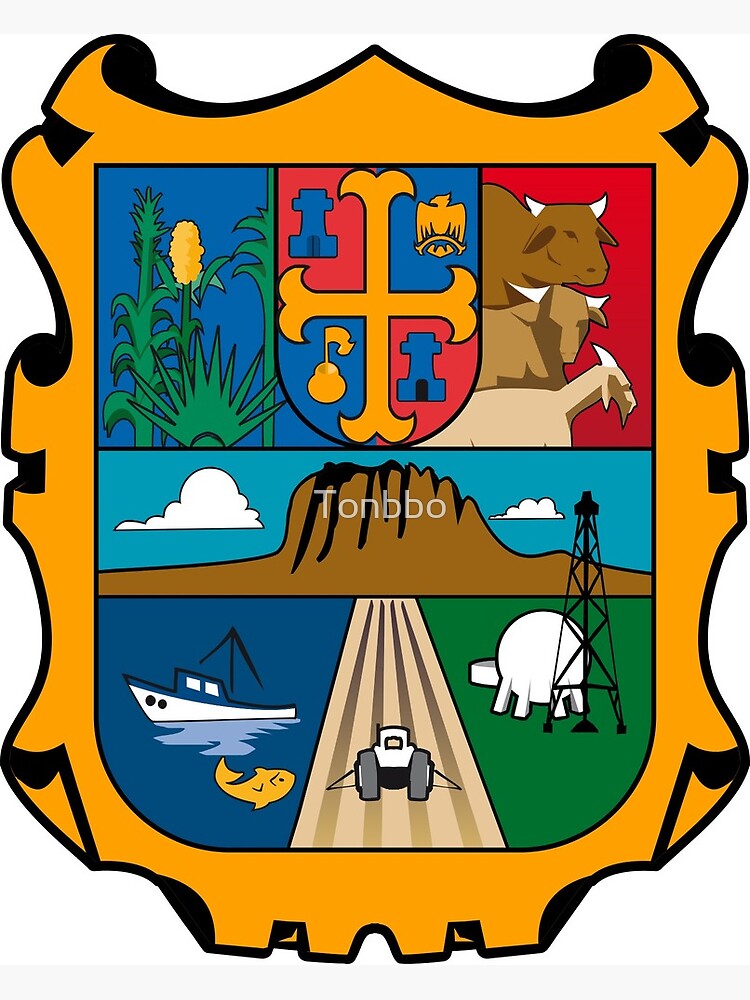 Chihuahua (state) coat of arms, Mexico Greeting Card for Sale by Tonbbo