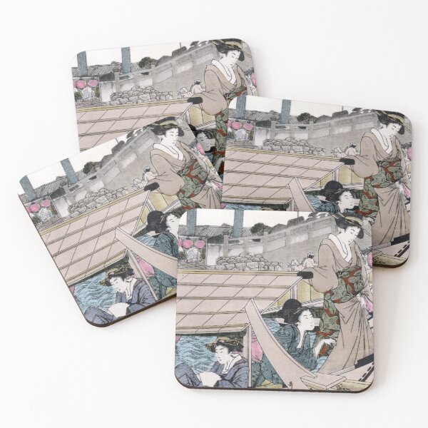 Item preview, 18th C. Japanese Pleasure Boat by Utamaro designed and sold by historicimage.