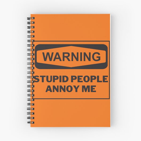 Item preview, Warning stupid people annoy me - funny designed and sold by PellSilversmith.